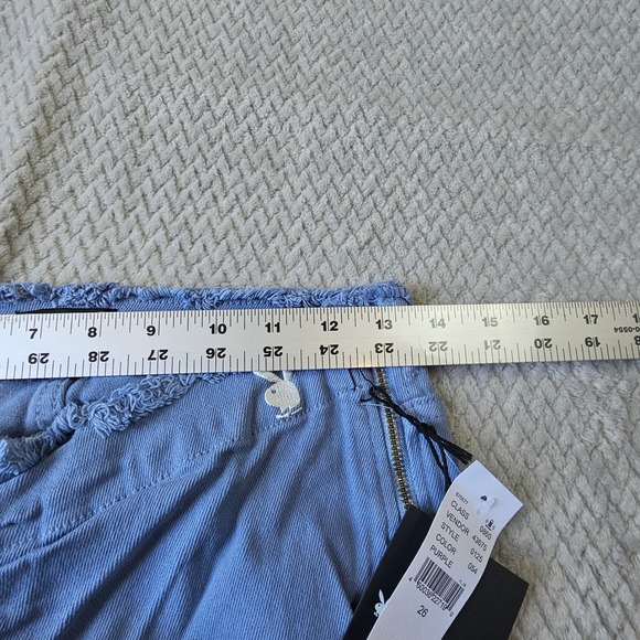Playboy by PacSun Jeans Womens Size 26 High Rise Ruched Flare Blue NWT - Picture 6 of 7